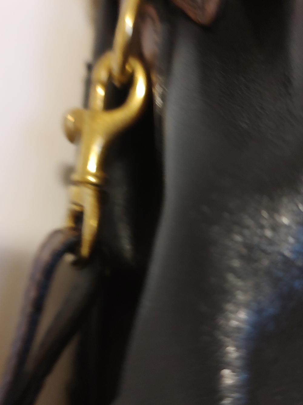 Vintage Brown and Black Leather Satchel Handbag - Unbranded - Picture 4 of 12